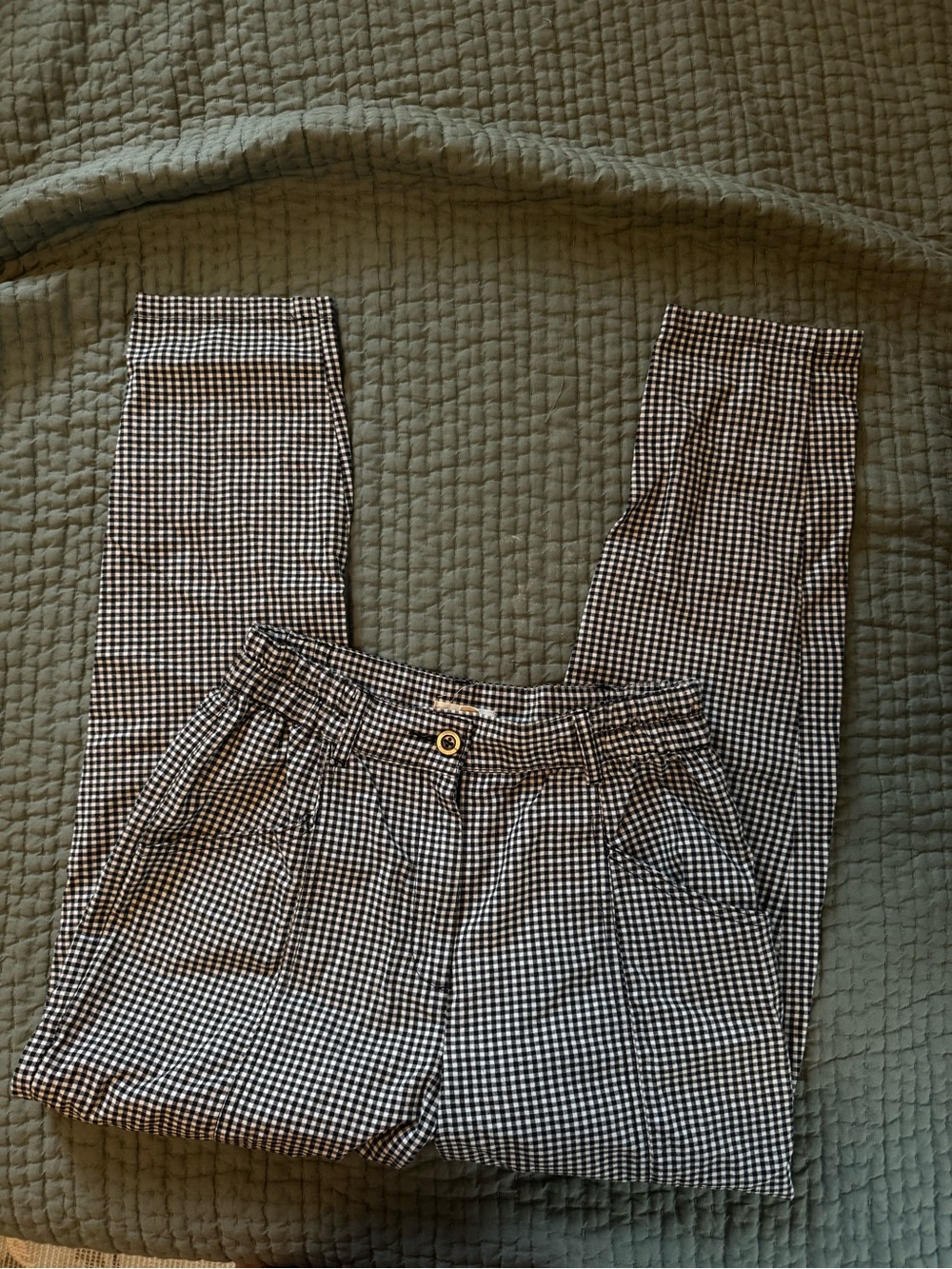 silence + noise Black and White Gingham Pants